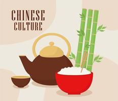 chinese culture card vector