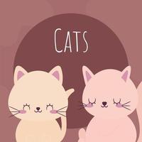 cute cats illustration vector