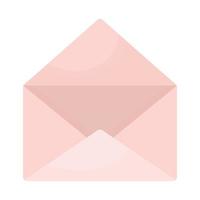 sobre abierto de color rosa vector