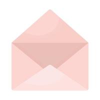 envelope open of pink color vector