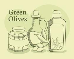 ilustración de aceite de oliva vector