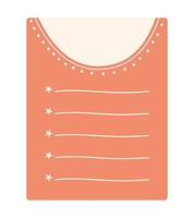 orange daily planner vector