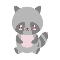 pretty baby raccoon vector