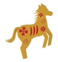 caballo zodiaco chino vector