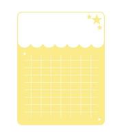 yellow daily planner vector