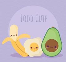cute foods poster vector