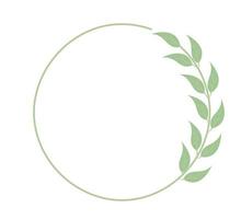 circle laurel wreath vector