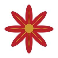 red chinese flower vector