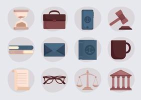 twelve legal items vector