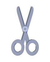 gray metal scissors vector