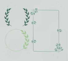 three laurel wreaths vector