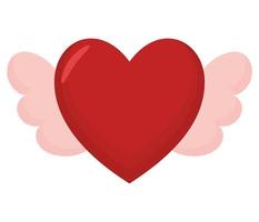 heart wings illustration vector