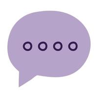 burbuja de texto púrpura vector