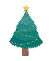 cool christmas tree vector