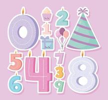 birthday candles items vector