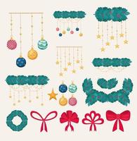 christmas decorations utilities vector