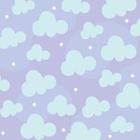 cute clouds pattern vector