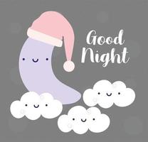 good night baby design vector