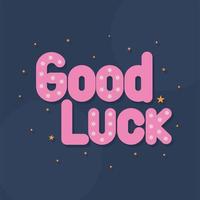 good luck poster vector