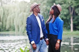 Rich and stylish african american couple photo