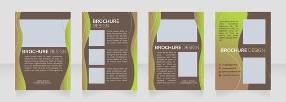 Rehabilitation service in forest blank brochure design vector