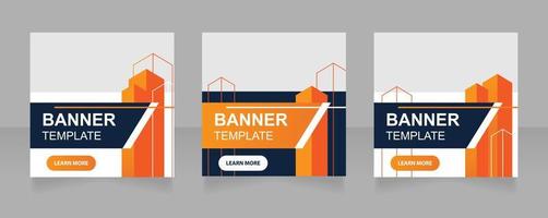 Architecture firm web banner design template vector