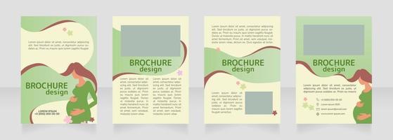 Childbirth classes blank brochure design vector