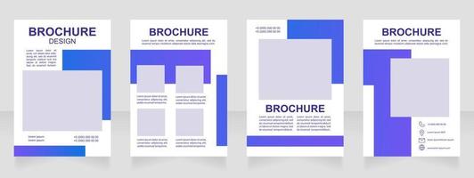 Contemporary artwork auction promo blank brochure design vector