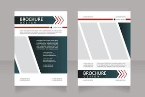 Power consumption reducing ways service blank brochure design vector