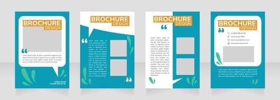 Agricultural business blank brochure design vector