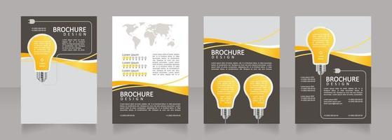 Ideas for power industry development blank brochure design vector