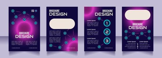 Digitizing business process blank brochure design vector