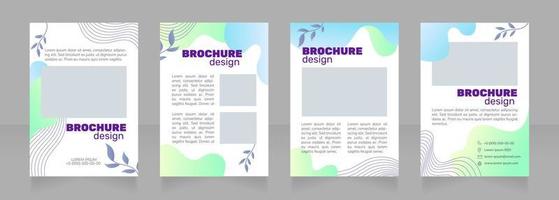 Organic spa procedures blank brochure design vector