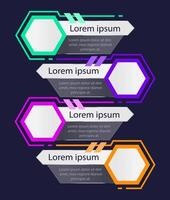 plantilla de diseño de gráfico infográfico de control de seguridad de TI vector