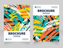 Geometric abstractionism promo blank brochure design vector