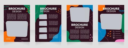 exposición de arte interactivo diseño de folleto en blanco vector