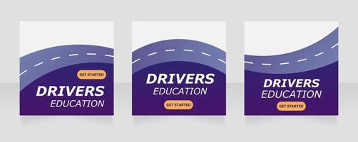 Road racing courses promotional web banner design template vector