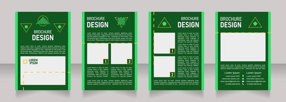 Planting blank brochure design. Template set with copy space for text. Premade corporate reports collection. Editable 4 paper pages. Bahnschrift SemiLight, Bold SemiCondensed, Arial Regular fonts used vector