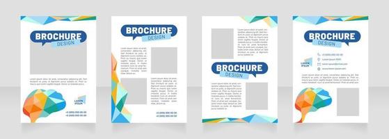 Mental health blank brochure design vector