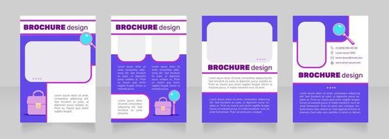 Best job vacancies search websites blank brochure design vector