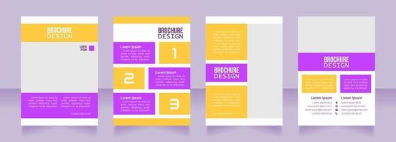 Education abroad blank brochure design vector