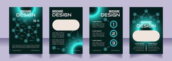 Computer security competition blank brochure design vector