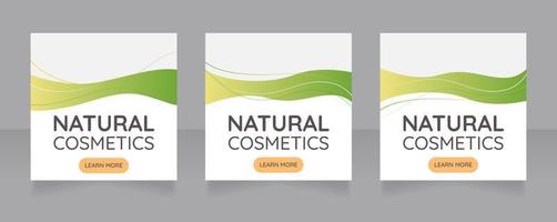 High quality makeup products web banner design template vector