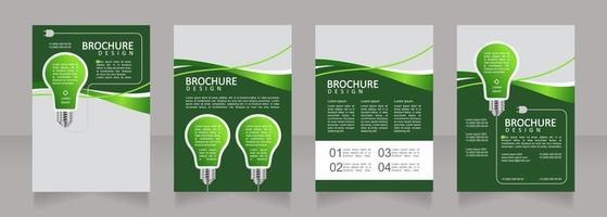 Solutions for power consumption reducing blank brochure design vector