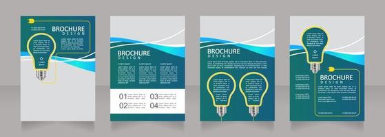 Ways of electric power consumption blank brochure design vector
