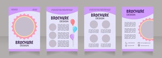 Children festival blank brochure design vector