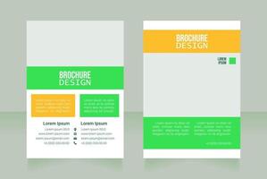 Horticultural school blank brochure design vector