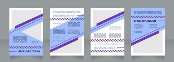 Planning and management light blue blank brochure design vector