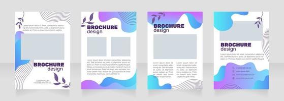 Non toxic beauty store promo blank brochure design vector