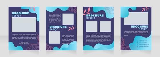 Nighttime skin care routine blank brochure design vector